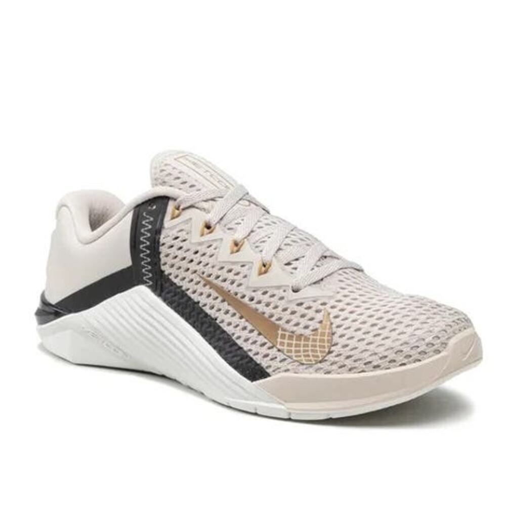 Nike Metcon 6 Sneakers Low Top Lace Up Mesh Light Orewood Brown Cream 8.5